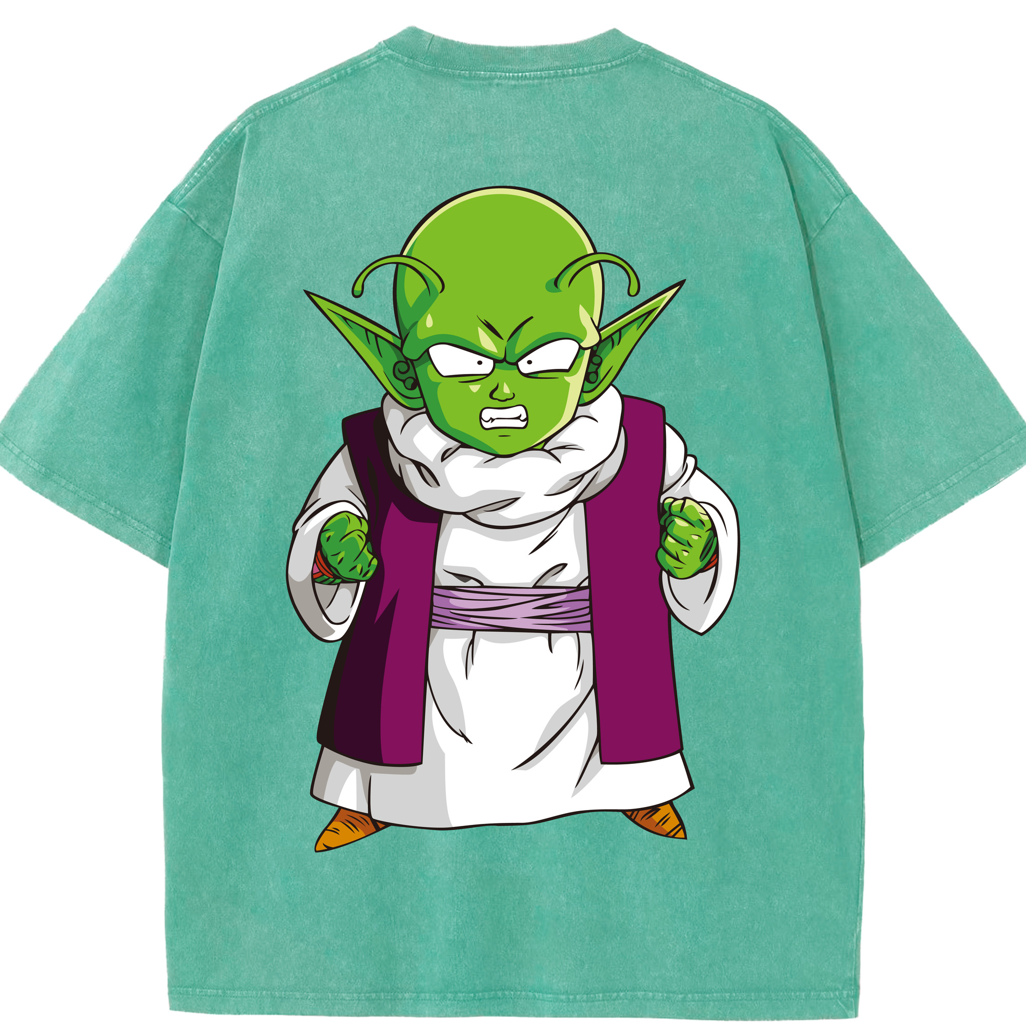 （画像用） ドラゴンボール ピッコロ DRAGON BALL Piccolo 綿100% ヴィンテージ風 半袖Tシャツ（背面プリント）